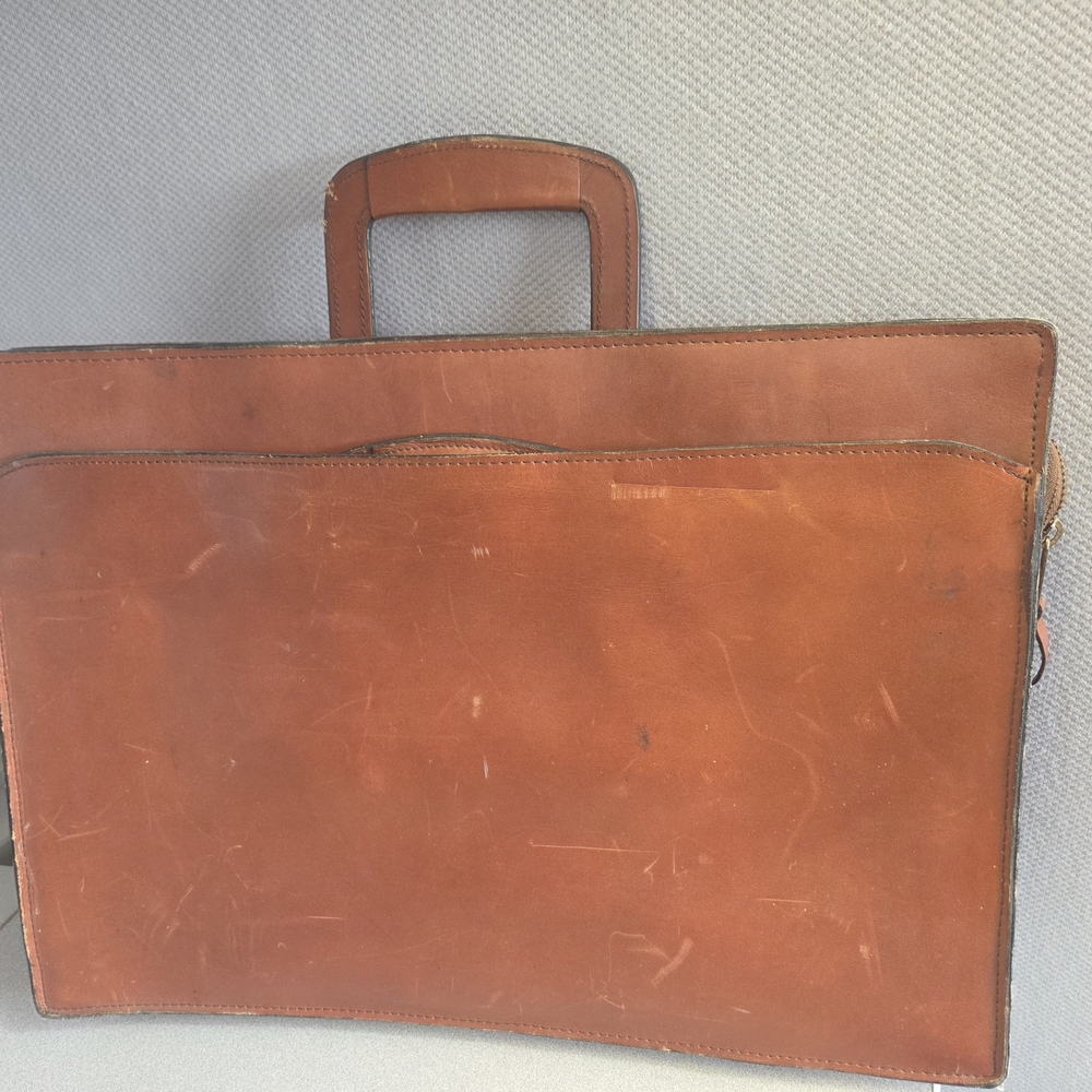 Sears Vintage Brown Leather Men's Briefcase